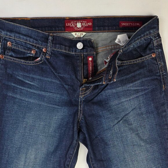Lucky Brand 29X31 Size 8/29 Ankle Sweet'N Low Bootcut Blue Denim 5 Pocket Jeans - Picture 12 of 14
